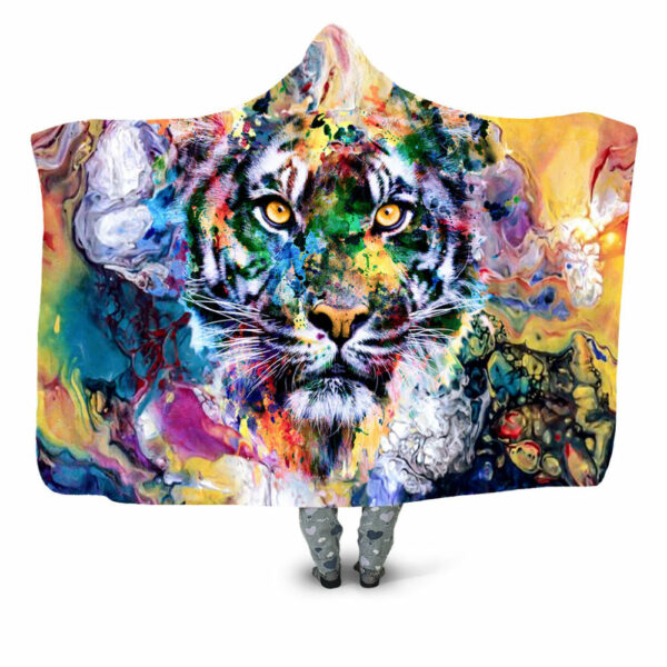 Colorful Tiger Blanket - Hoodie Lab