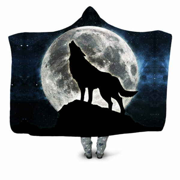 Moon wolf Blanket - Hoodie Lab