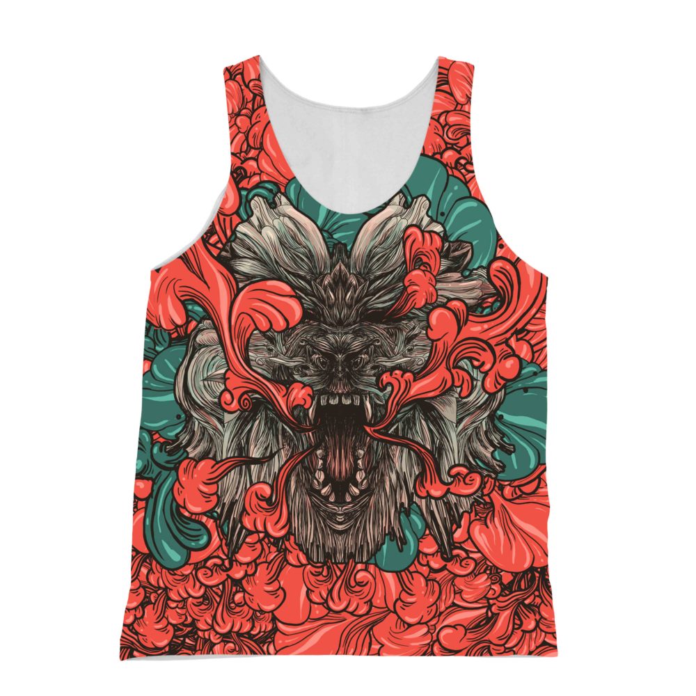 dragon print tank top
