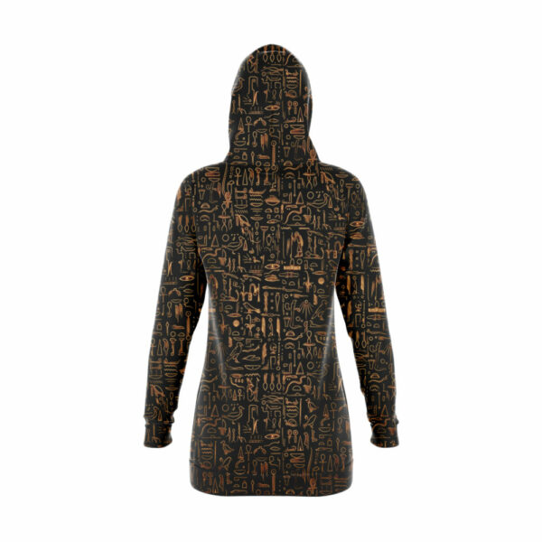 Egyptian Glyphs – Golden Hoodie Dress - Hoodie Lab