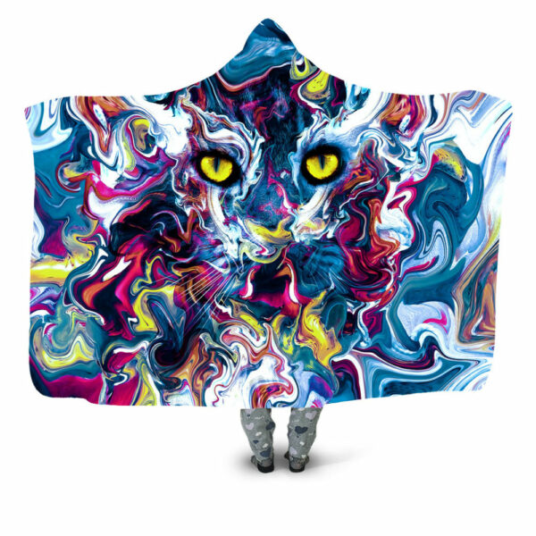 Abstract_cat Blanket - Hoodie Lab