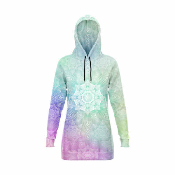 Flower of Life and Mandalas – colorful Hoodie Dress - Hoodie Lab
