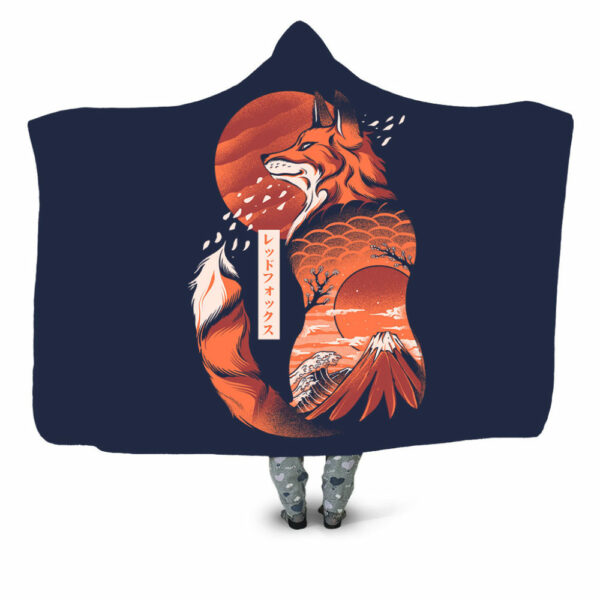 Japanese Fox Blanket - Hoodie Lab
