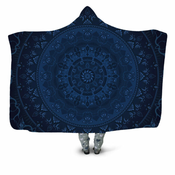 Big Elephants Mandala – Blue Blanket - Hoodie Lab