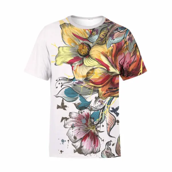 Big Flowers little Birds T-Shirt - Hoodie Lab