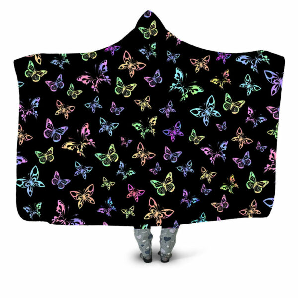 Psychedelic Butterflies Hooded Blanket - Hoodie Lab