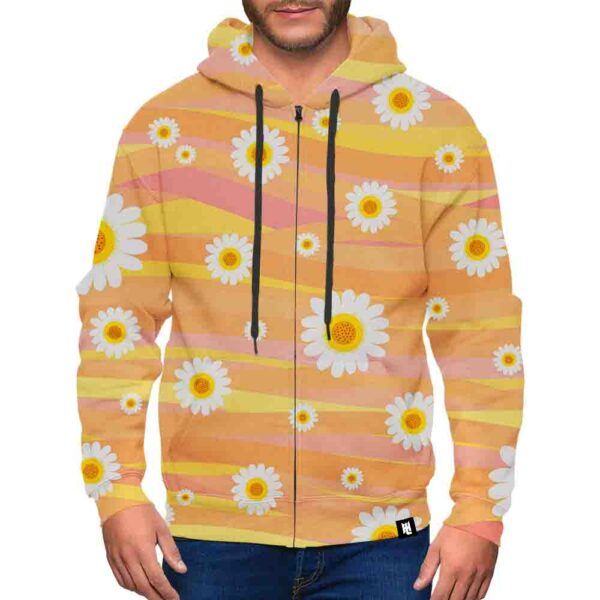 Dancing Daisies Zip-Up Hoodie - Hoodie Lab