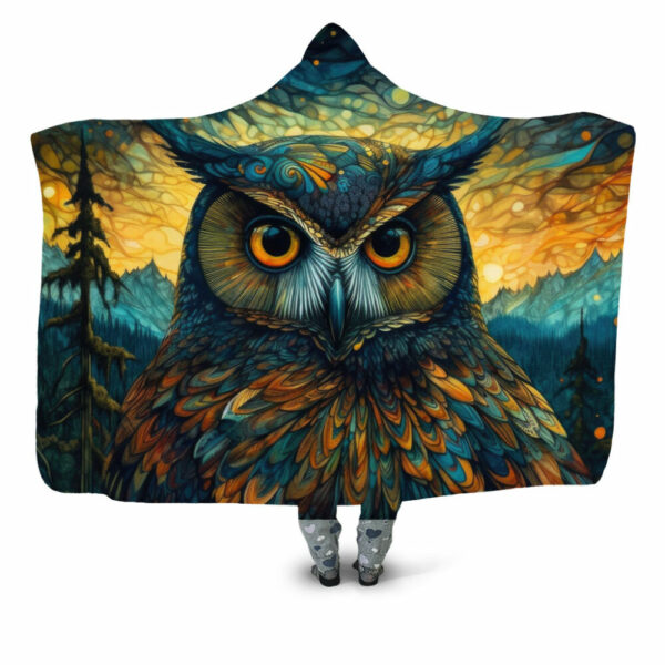 Wise Owl 1 Hooded Blanket - Hoodie Lab