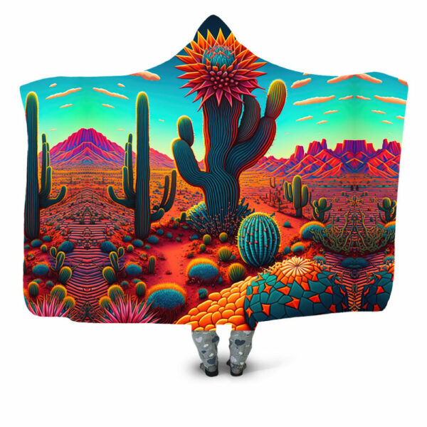 PSYCHEDELIC DESERT Hooded Blanket - Hoodie Lab