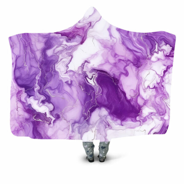 CLEAR PURPLE MARBLE Hooded Blanket - Hoodie Lab