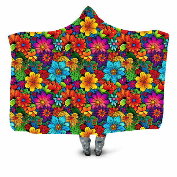 Flower Power2 Hooded Blanket - Hoodie Lab