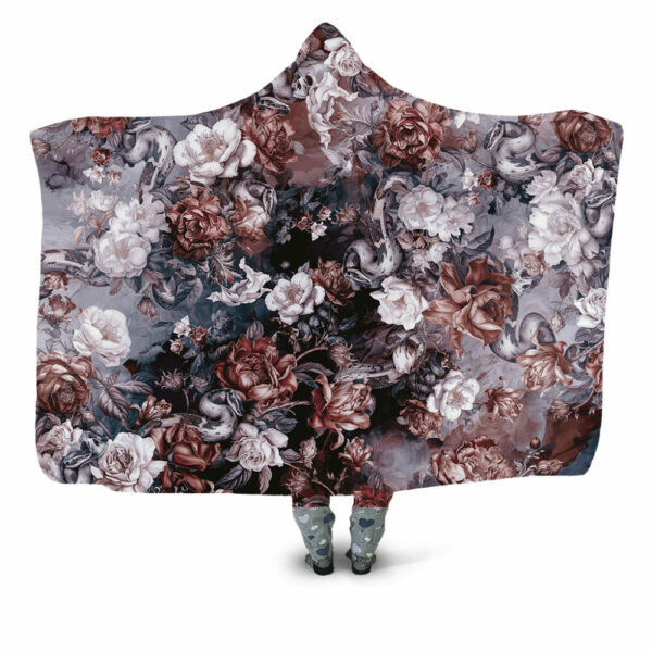 Skull Serpent Serenade Hooded Blanket - Hoodie Lab