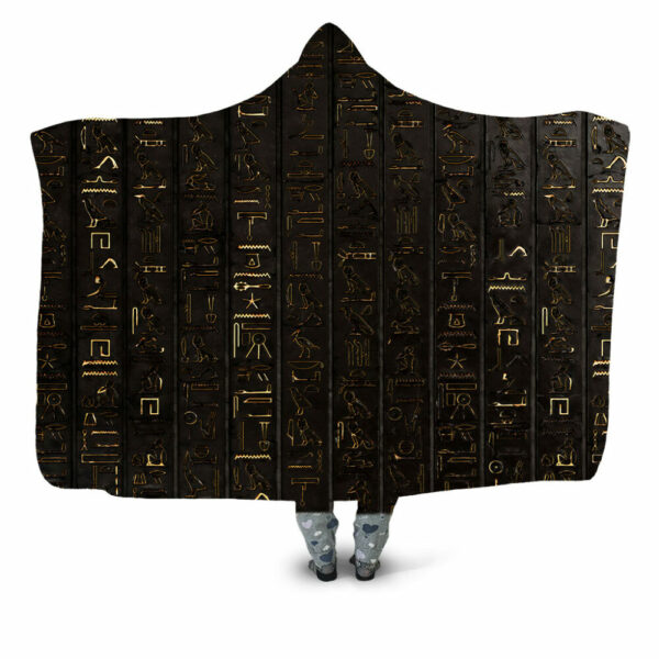 Hieroglyphs Hooded Blanket - Hoodie Lab