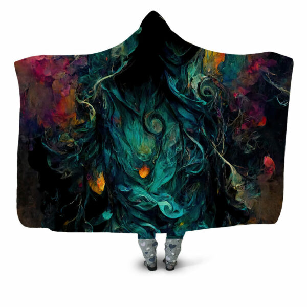 a peacock tail Hooded Blanket - Hoodie Lab