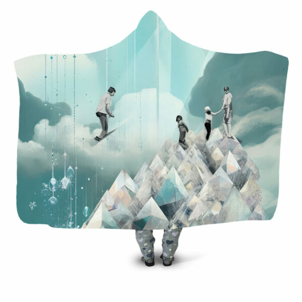 climbing the glass hills Hooded Blanket - Hoodie Lab