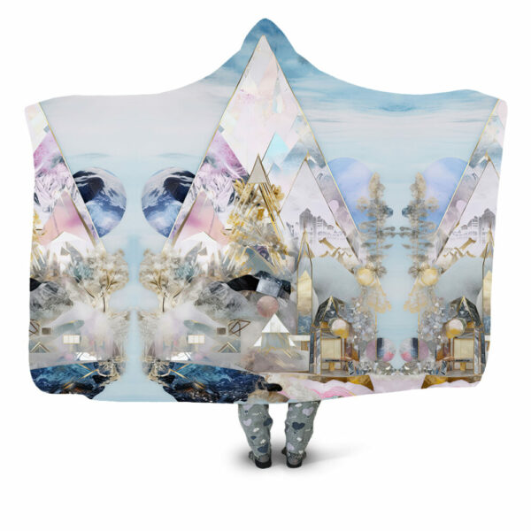 crystal mountains of glass pastel Hooded Blanket - Hoodie Lab