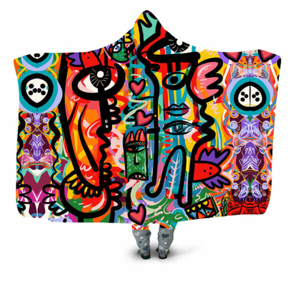 Loving Graffiti Hooded Blanket - Hoodie Lab