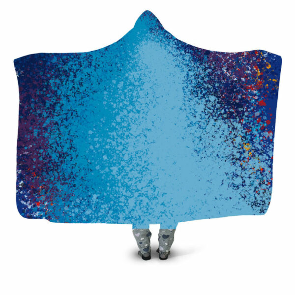Blue Zen Ocean Spray Hooded Blanket - Hoodie Lab