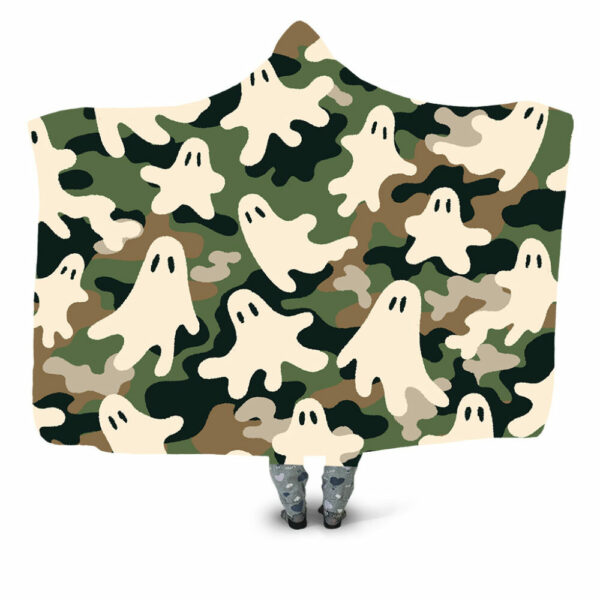 Ghost US Army Pattern You Can’t See Me Hooded Blanket - Hoodie Lab