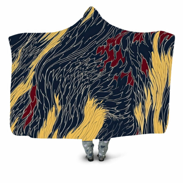 feathery pattern Hooded Blanket - Hoodie Lab