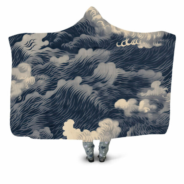 swirly clouds Hooded Blanket - Hoodie Lab