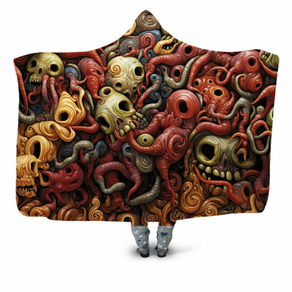 Faces V2 Hooded Blanket - Hoodie Lab
