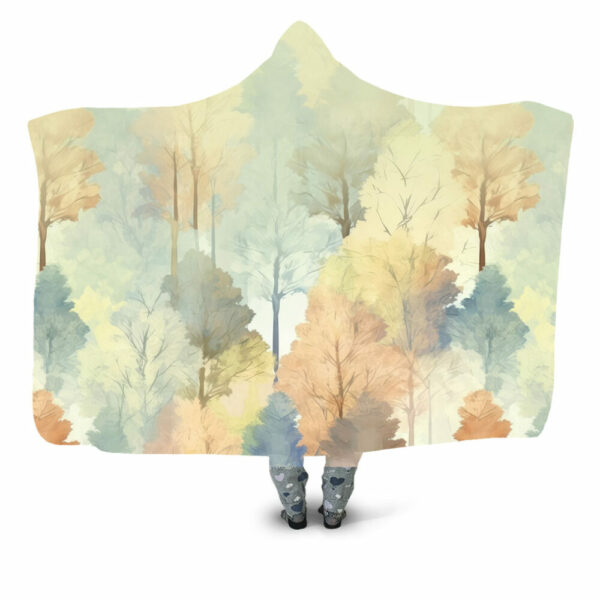 Autumn Foggy Forest Hooded Blanket - Hoodie Lab