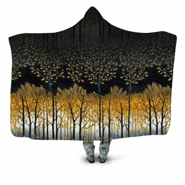 Autumn Night Forest Hooded Blanket - Hoodie Lab