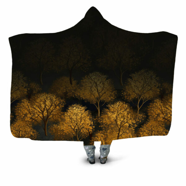Night Time Forest Hooded Blanket - Hoodie Lab