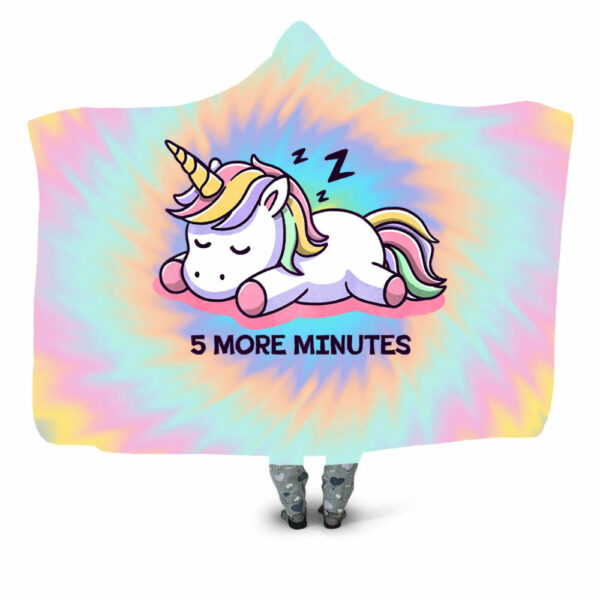 5 more minutes Hooded Blanket - Hoodie Lab