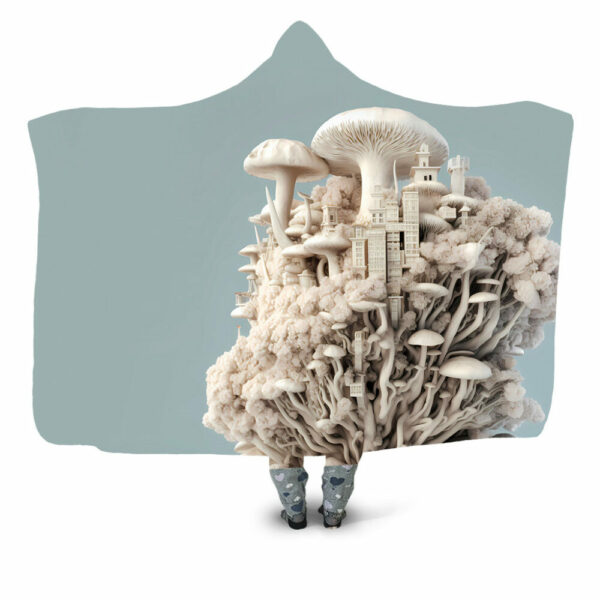 mashroom city 3 Hooded Blanket - Hoodie Lab