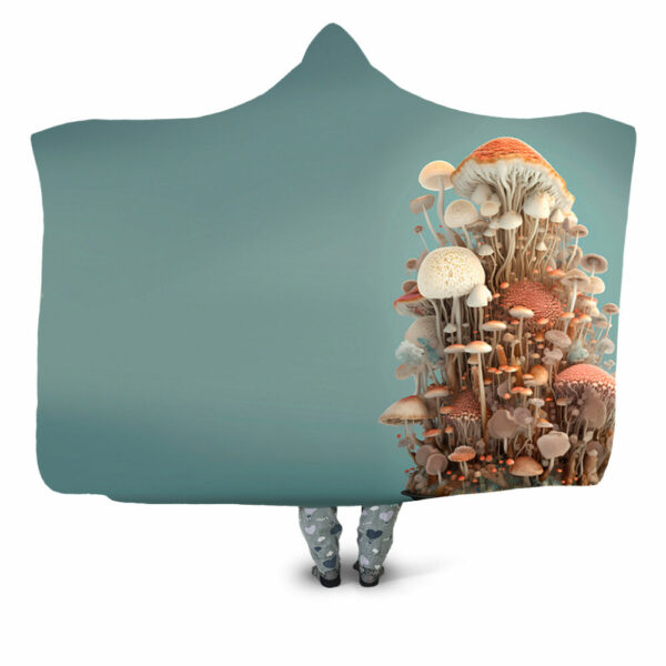 Mashroom plate Hooded Blanket - Hoodie Lab