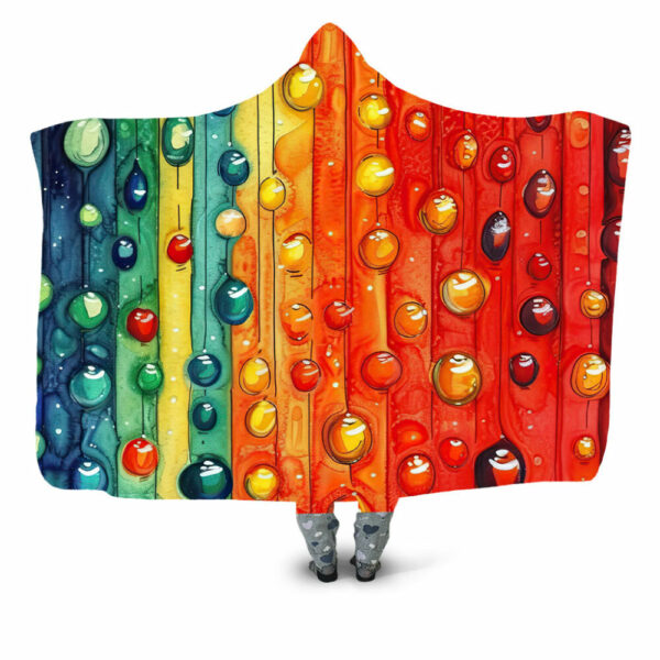 candy rain Hooded Blanket - Hoodie Lab