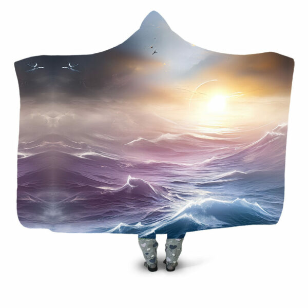 oceanscape Hooded Blanket - Hoodie Lab