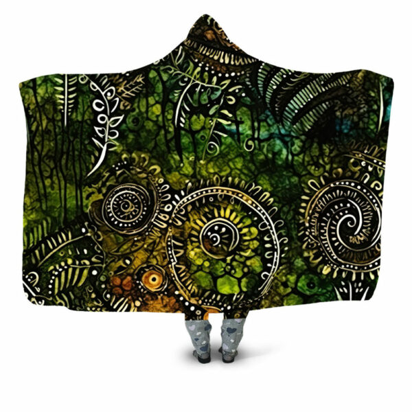 spiral bloom Hooded Blanket - Hoodie Lab