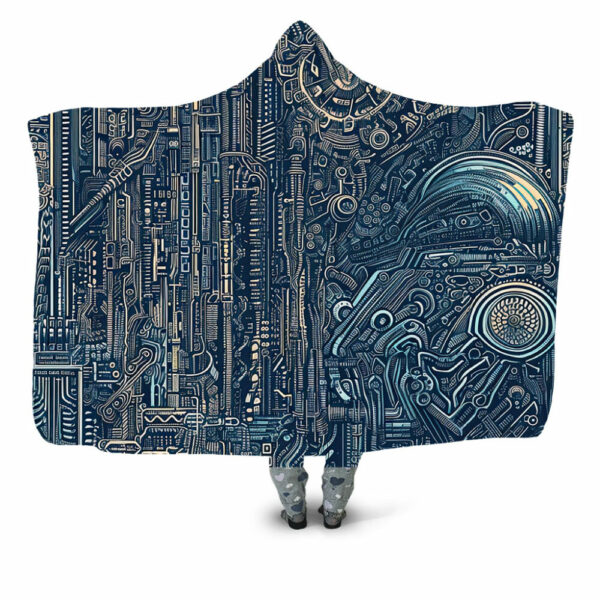 technoscribble Hooded Blanket - Hoodie Lab