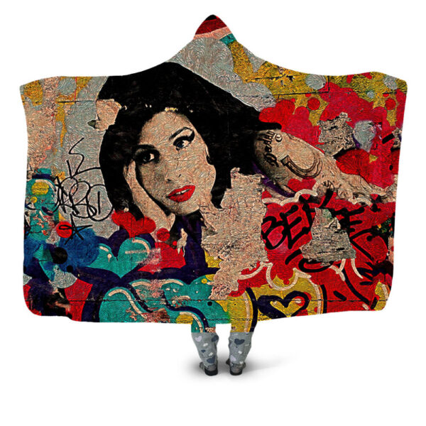 Amy back to red Hooded Blanket - Hoodie Lab