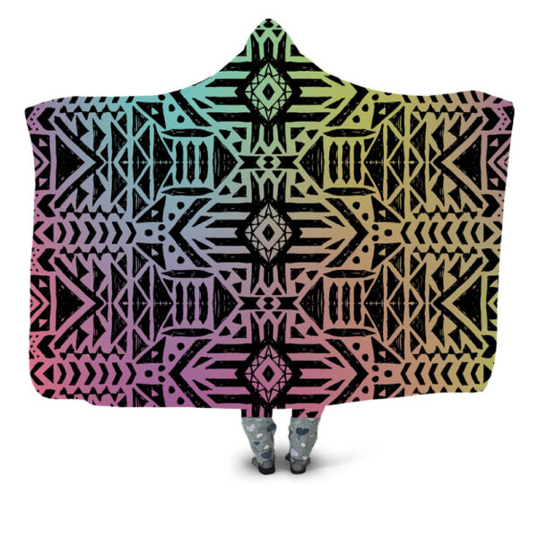 Aztec Neon Hooded Blanket - Hoodie Lab