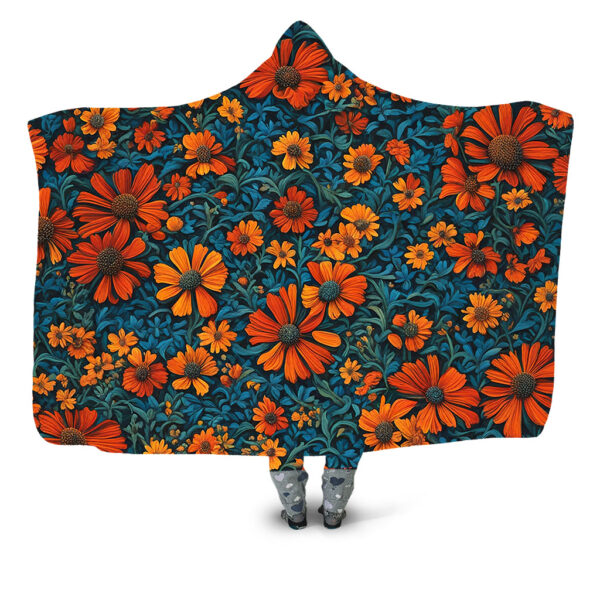 Undisturbed garden H Hooded Blanket - Hoodie Lab