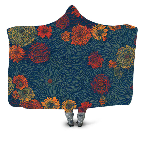Undisturbed garden D Hooded Blanket - Hoodie Lab