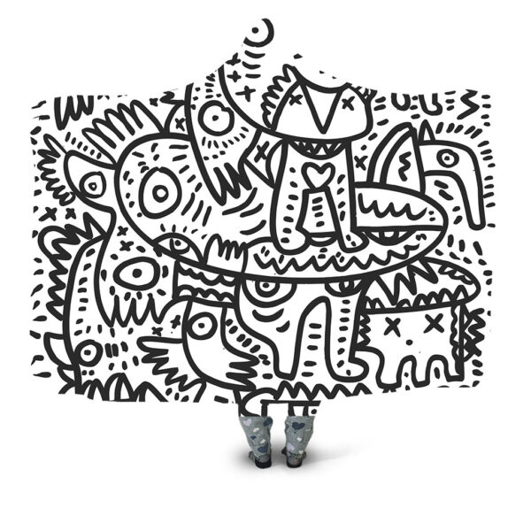 Bird of Love Hooded Blanket - Hoodie Lab