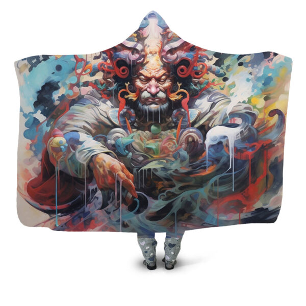 Dripping Japanese God Hooded Blanket - Hoodie Lab