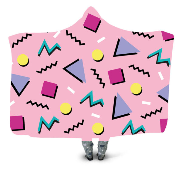 Memphis Retro Pattern 11 Hooded Blanket - Hoodie Lab