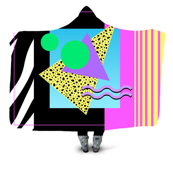 Memphis Retro Pattern 14 Hooded Blanket - Hoodie Lab