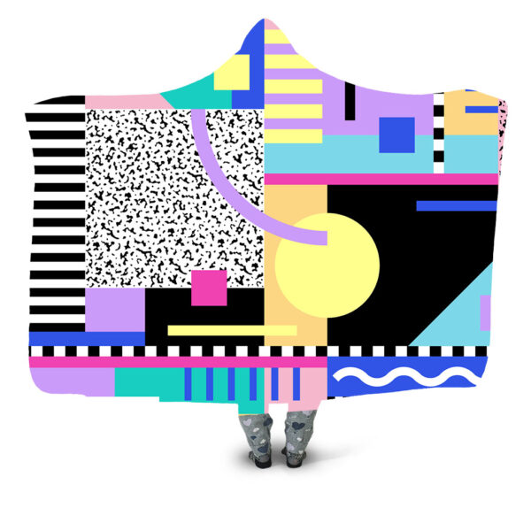 Memphis Retro Pattern 26 Hooded Blanket - Hoodie Lab