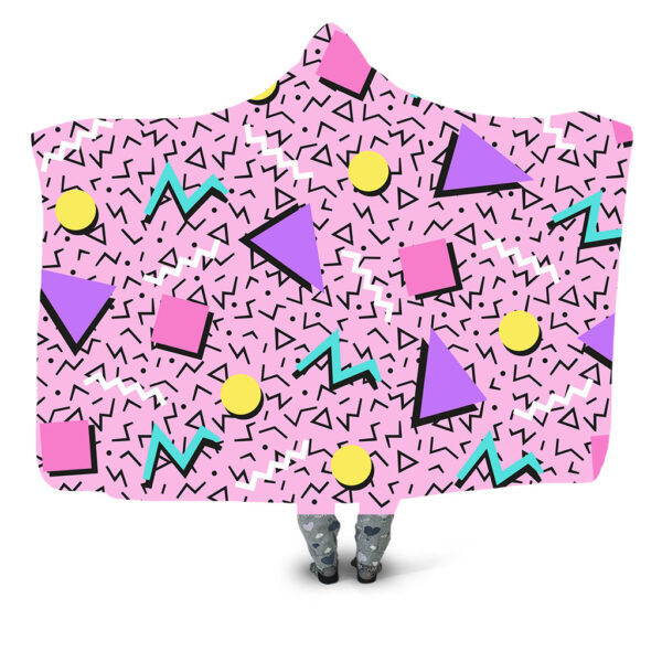 Memphis Retro Pattern 18 Hooded Blanket - Hoodie Lab