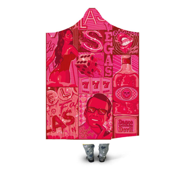 vegas  rot Hooded Blanket - Hoodie Lab