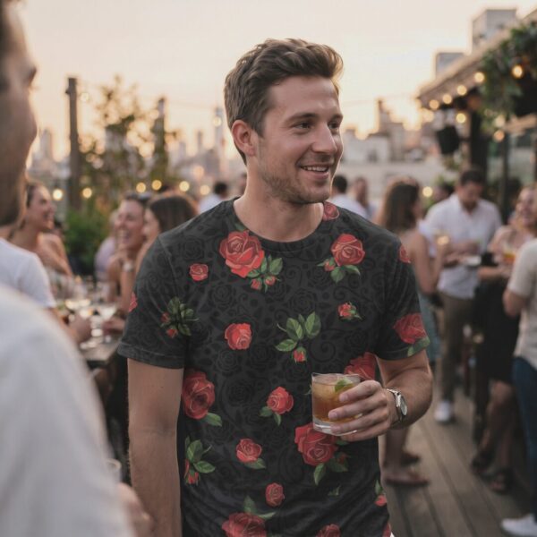 Person wearing Roses T-Shirt